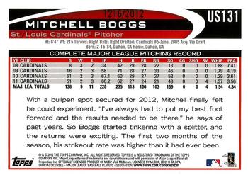 2012 Topps Update - Gold #US131 Mitchell Boggs Back