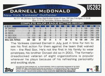 2012 Topps Update - Gold #US282 Darnell McDonald Back