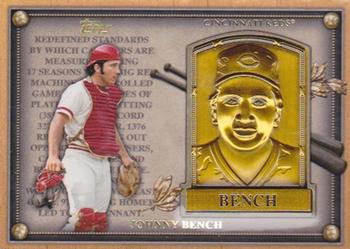 2012 Topps Update - Commemorative Gold Hall of Fame Plaque #HOF-JB Johnny Bench Front