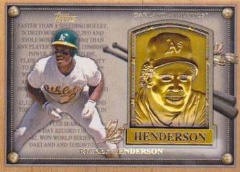 2012 Topps Update - Commemorative Gold Hall of Fame Plaque #HOF-RH Rickey Henderson Front