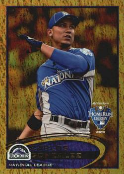2012 Topps Update - Gold Sparkle #US6 Carlos Gonzalez Front