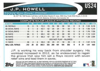 2012 Topps Update - Gold Sparkle #US24 J.P. Howell Back