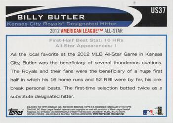2012 Topps Update - Gold Sparkle #US37 Billy Butler Back