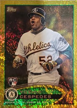 2012 Topps Update - Gold Sparkle #US42 Yoenis Cespedes Front