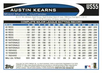 2012 Topps Update - Gold Sparkle #US55 Austin Kearns Back