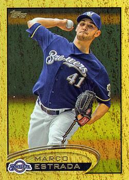 2012 Topps Update - Gold Sparkle #US317 Marco Estrada Front