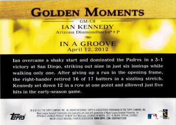 2012 Topps Update - Golden Moments #GM-U8 Ian Kennedy Back