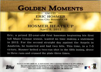 2012 Topps Update - Golden Moments #GM-U35 Eric Hosmer Back