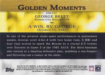 2012 Topps Update - Golden Moments #GM-U47 George Brett Back