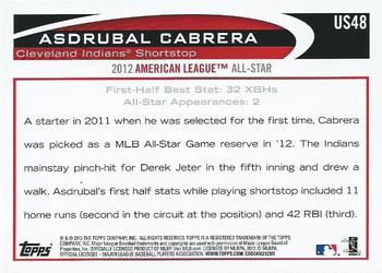 2012 Topps Update - Target Red Border #US48 Asdrubal Cabrera Back