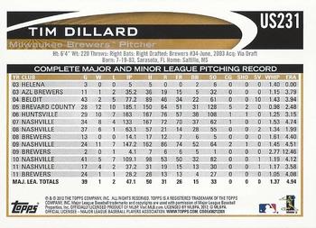 2012 Topps Update - Walmart Blue Border #US231 Tim Dillard Back