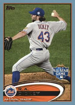 2012 Topps Update - Walmart Blue Border #US284 R.A. Dickey Front
