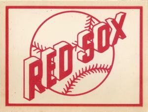 1961 Fleer Baseball Greats (F418-3) - Team Logo Decals #NNO Boston Red Sox Front