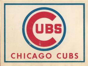 1961 Fleer Baseball Greats (F418-3) - Team Logo Decals #NNO Chicago Cubs Front