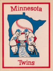 1961 Fleer Baseball Greats (F418-3) - Team Logo Decals #NNO Minnesota Twins Front