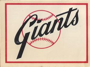 1961 Fleer Baseball Greats (F418-3) - Team Logo Decals #NNO San Francisco Giants Front