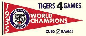 1961 Fleer Baseball Greats (F418-3) - World Series Pennant Decals #NNO 1935 World Series Front