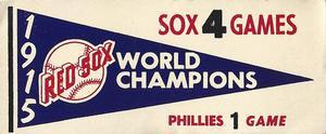 1961 Fleer Baseball Greats (F418-3) - World Series Pennant Decals #NNO 1915 World Series Front