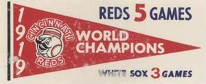 1961 Fleer Baseball Greats (F418-3) - World Series Pennant Decals #NNO 1919 World Series Front