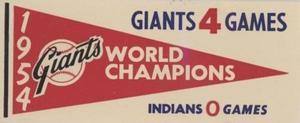1961 Fleer Baseball Greats (F418-3) - World Series Pennant Decals #NNO 1954 World Series Front