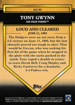 2012 Topps Update - Golden Greats #GG-95 Tony Gwynn Back