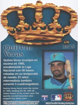 1996 Pacific Crown Collection - Gold Crown Die Cut #DC-8 Quilvio Veras Back