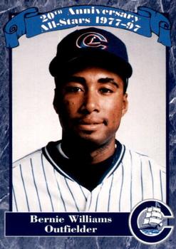 1997 Columbus Clippers 20th Anniversary #29 Bernie Williams Front