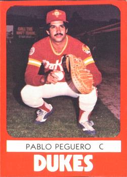 1980 TCMA Albuquerque Dukes #3 Pablo Peguero Front