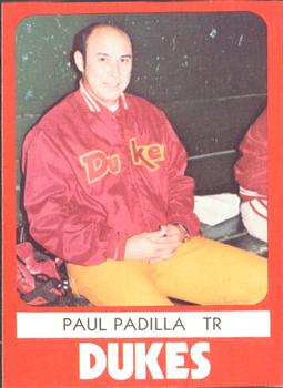 1980 TCMA Albuquerque Dukes #24 Paul Padilla Front