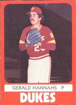 1980 TCMA Albuquerque Dukes #25 Gerald Hannahs Front