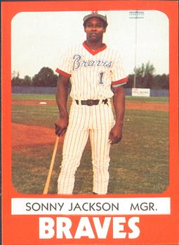 1980 TCMA Anderson Braves #8 Sonny Jackson Front