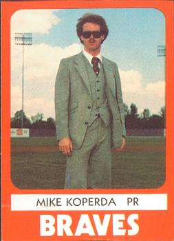 1980 TCMA Anderson Braves #21 Mike Koperda Front