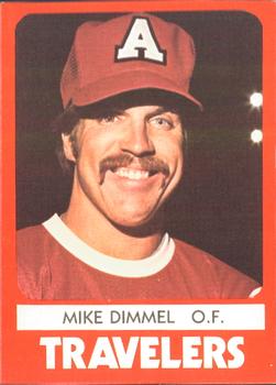 1980 TCMA Arkansas Travelers #8 Mike Dimmel Front