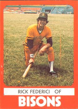 1980 TCMA Buffalo Bisons #3 Rick Federici Front