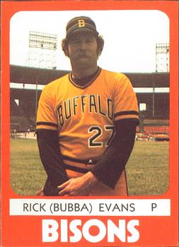1980 TCMA Buffalo Bisons #8 Bubba Evans Front