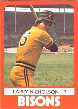 1980 TCMA Buffalo Bisons #14 Larry Nicholson Front