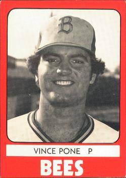 1980 TCMA Burlington Bees #11 Vince Pone Front