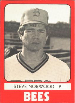 1980 TCMA Burlington Bees #15 Steve Norwood Front