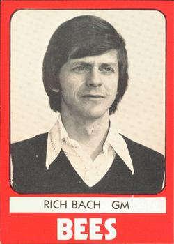 1980 TCMA Burlington Bees #16 Rich Bach Front