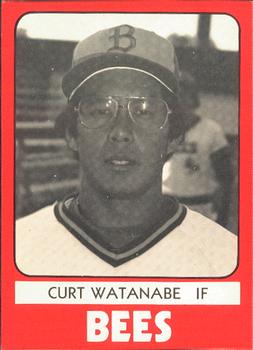 1980 TCMA Burlington Bees #26 Curt Watanabe Front