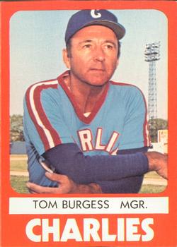 1980 TCMA Charleston Charlies #1 Tom Burgess Front