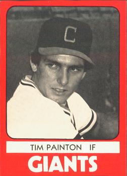 1980 TCMA Clinton Giants #15 Tim Painton Front