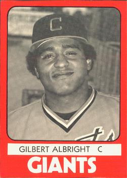 1980 TCMA Clinton Giants #25 Gilbert Albright Front
