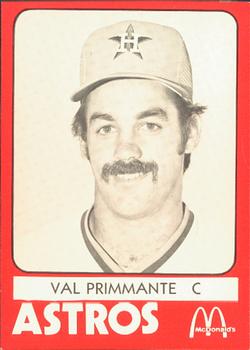 1980 TCMA Columbus Astros #2 Val Primante Front