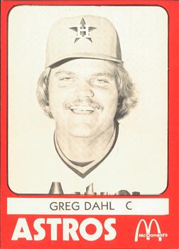 1980 TCMA Columbus Astros #11 Greg Dahl Front
