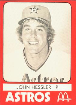 1980 TCMA Columbus Astros #13 John Hessler Front