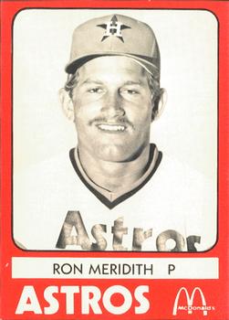 1980 TCMA Columbus Astros #19 Ron Meridith Front