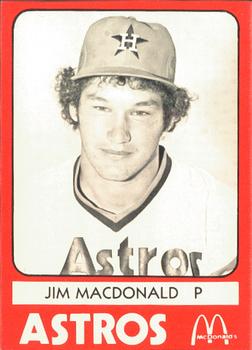 1980 TCMA Columbus Astros #20 Jim MacDonald Front