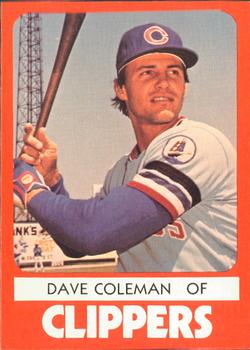 1980 TCMA Columbus Clippers #19 Dave Coleman Front