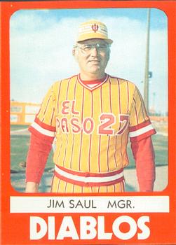 1980 TCMA El Paso Diablos #7 Jim Saul Front